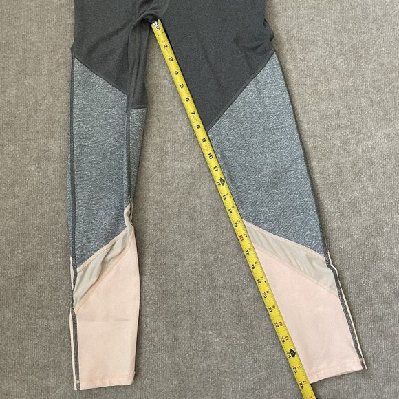 Aerie Leggings Womens Small Gray Peach Workout Pants Skinny Stretch Mesh - Picture 8 of 12